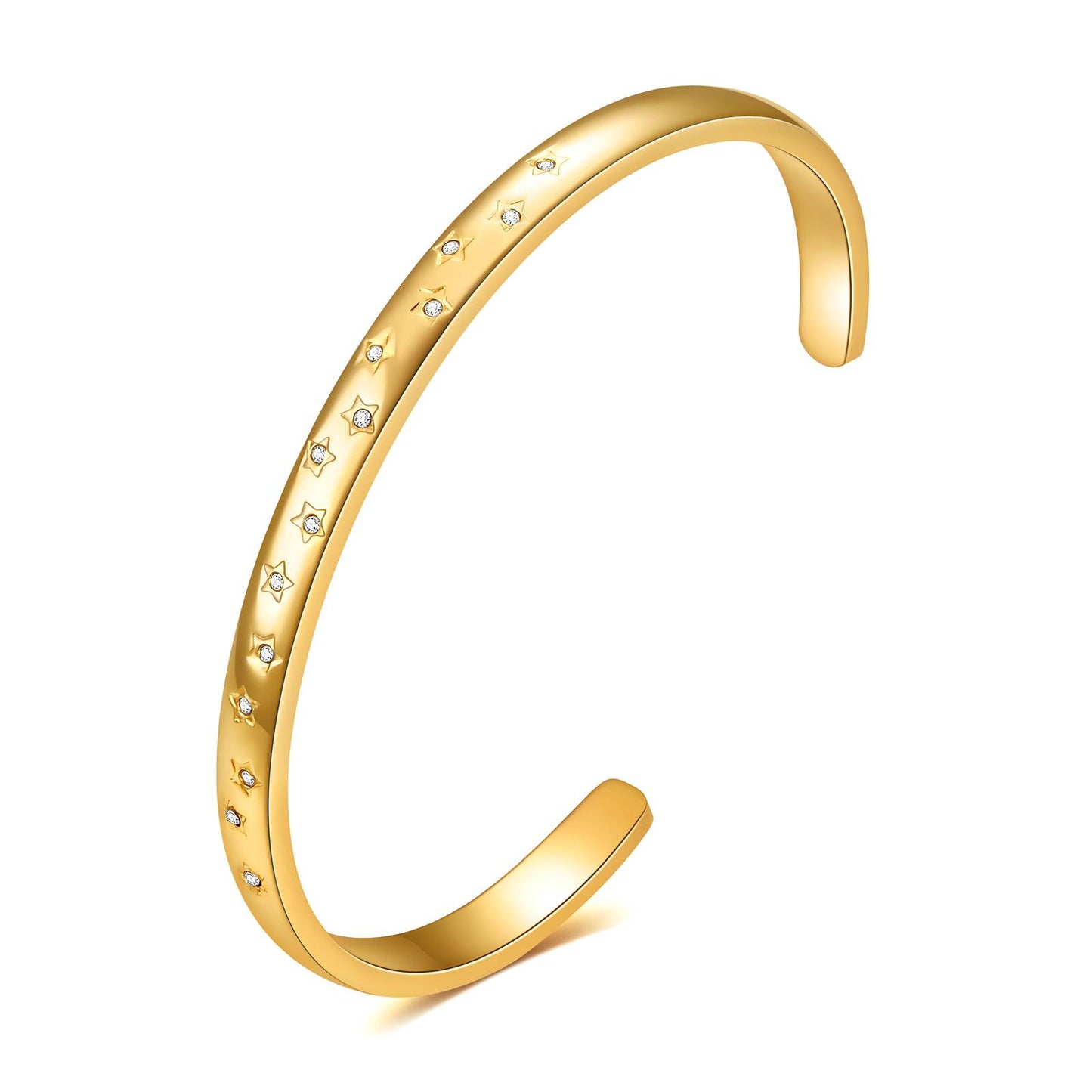 STAR 18K GOLD PLATED STAINLESS STEEL BRACELET