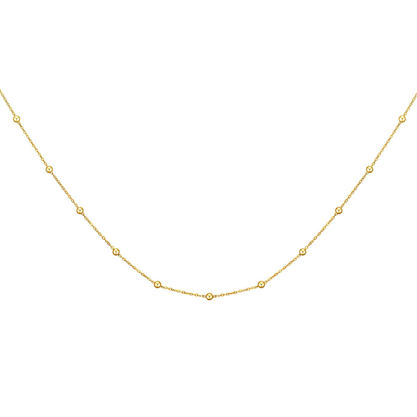 LUNA 18K GOLD PLATED STAINLESS STEEL NECKLACE