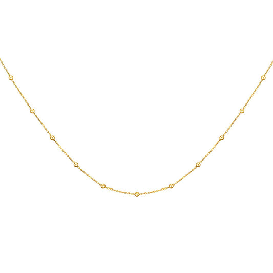 LUNA 18K GOLD PLATED STAINLESS STEEL NECKLACE