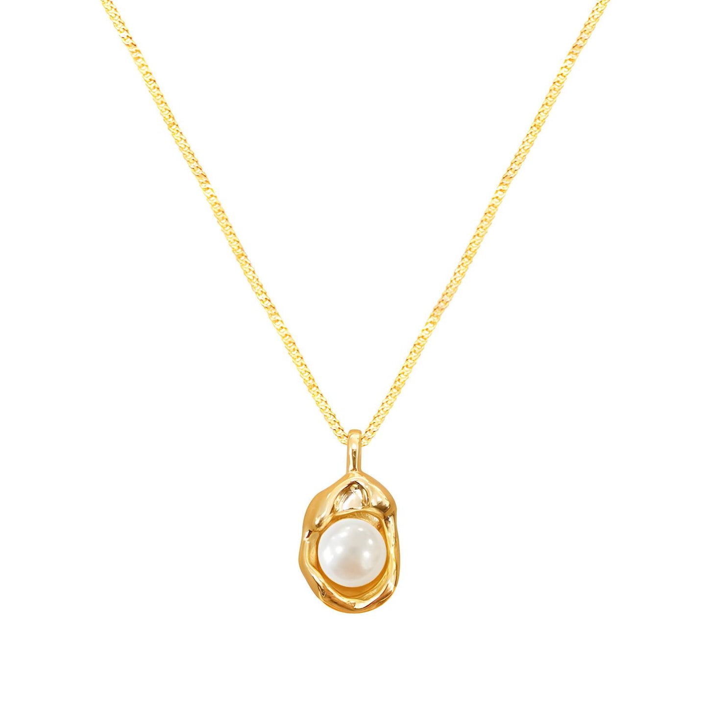 Perla 18K GOLD PLATED STAINLESS STEEL NECKLACE