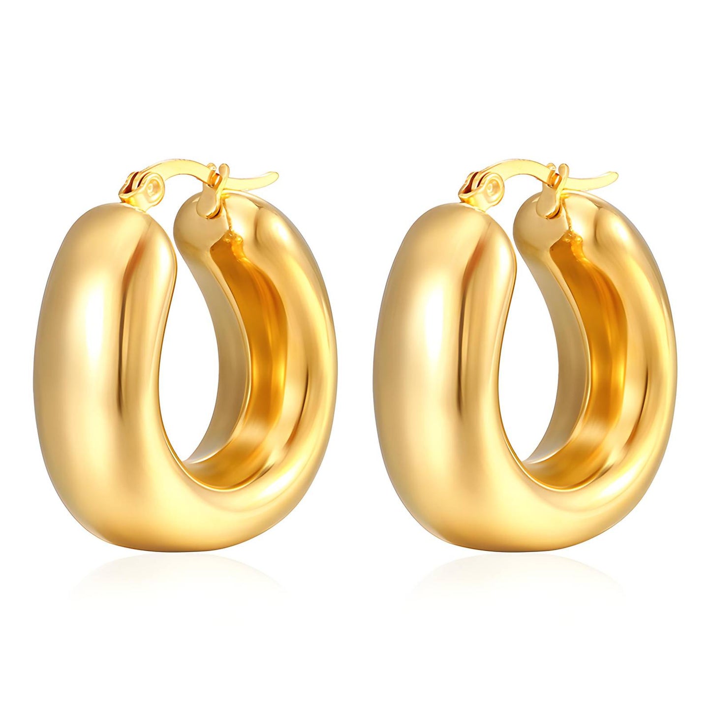 Capri 18k Gold Plated Stainless Steel Earrings