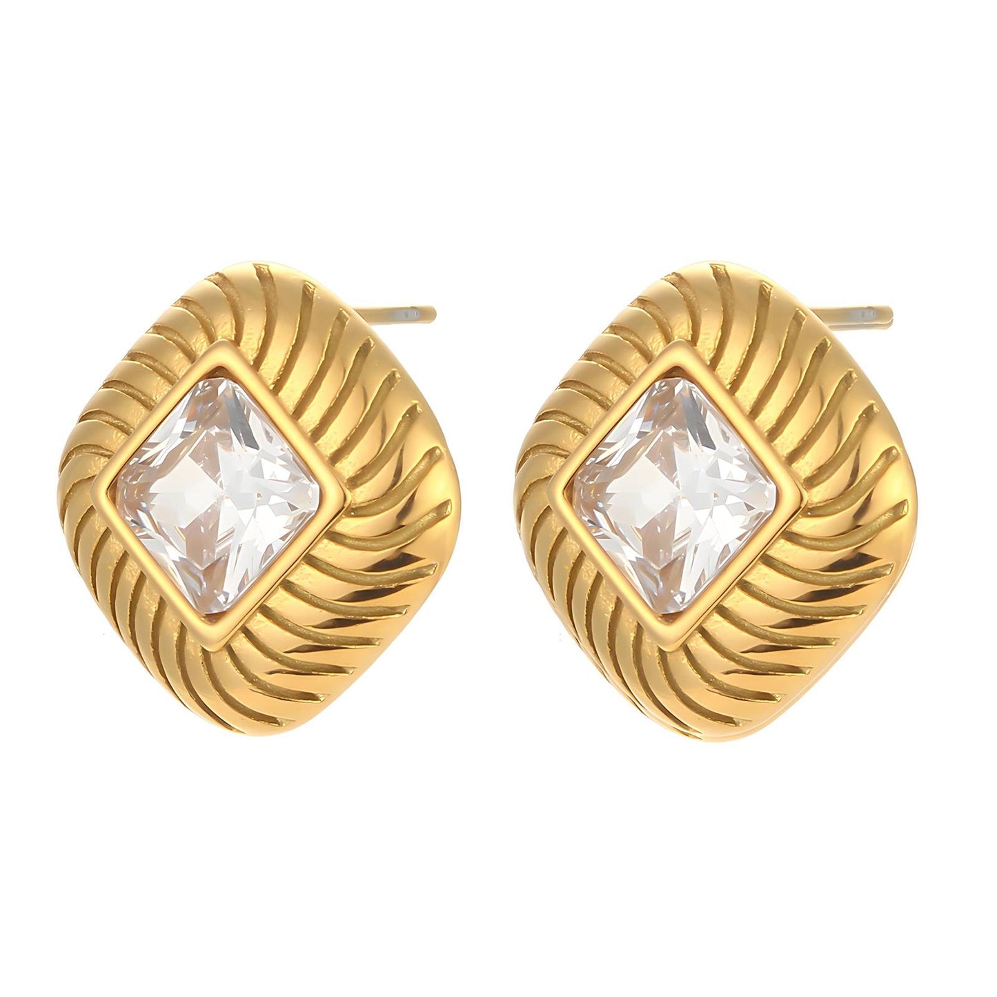 LILA 18K GOLD PLATED STAINLESS STEEL EARRINGS